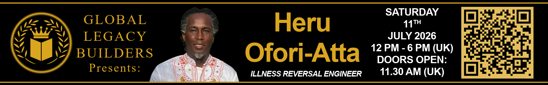 Heru Ofori-Atta — Global Legacy Builders event banner